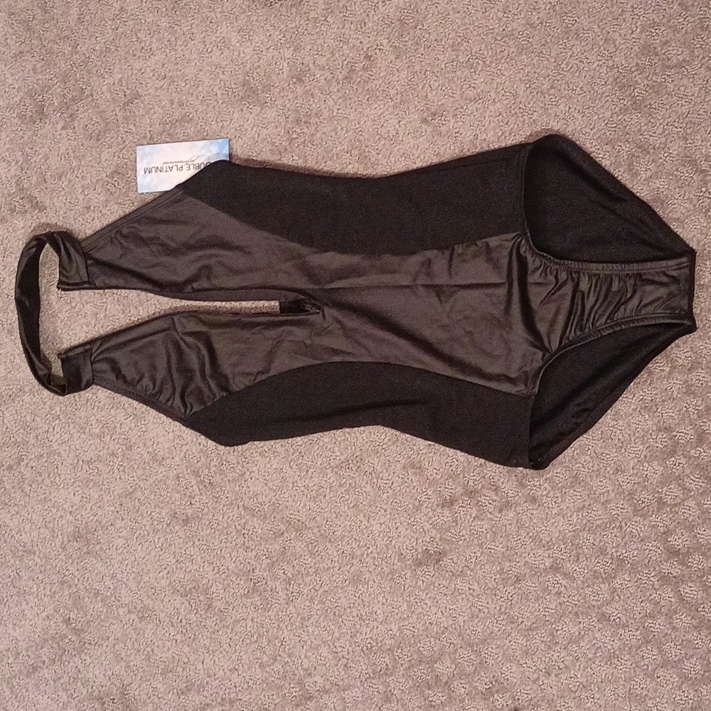 Cool Leather Looking Black Leotard